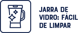 jarra de vidro: FÁCIL DE LIMPAR