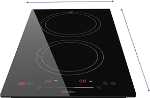 Imagem de um cooktop para ilustrar as medidas